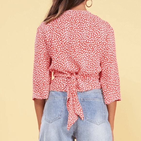 Tiny Bloom Wrap Top - Picture 2 of 3